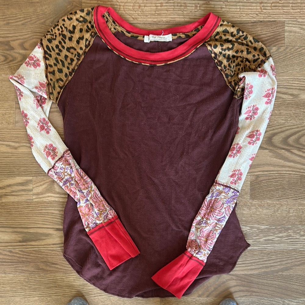 Women's Multicolor Long Sleeve Top